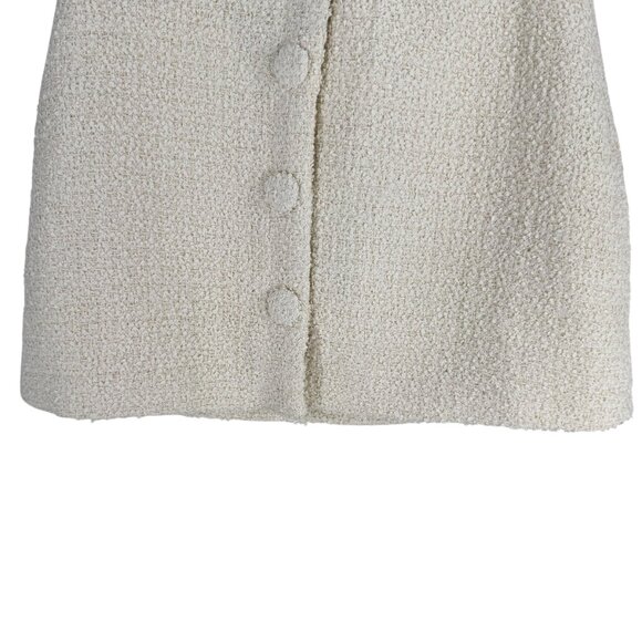 Tuckernuck NEW Cream Tweed Scarlet Retro Button Mini Skirt Size S - Picture 4 of 6